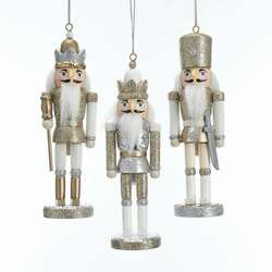 Item 102957 Silver/White Nutcracker Ornament