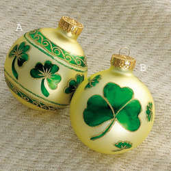 Item 102979 thumbnail Shamrock Design Ball Ornament 
