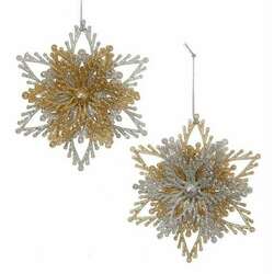 Item 103002 thumbnail Silver/Gold Burst Snowflake Ornament
