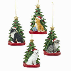 Item 103026 thumbnail Cat With Tree Ornament