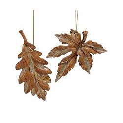 Item 103144 Leaf With Glitter Edge Ornament