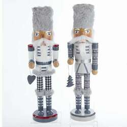 Item 103345 Silver/White/Gray Country Nutcracker