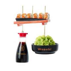 Item 103354 thumbnail Wasabi/Soy Sauce/Sushi Ornament