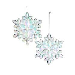 Item 103409 Clear/Iridescent Snowflake Ornament