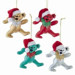 Item 103475 thumbnail Grateful Dead Bear With Santa Hat Ornament