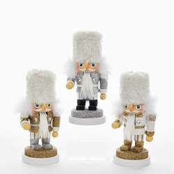 Item 103601 Silver/Gold/White Chubby Nutcracker