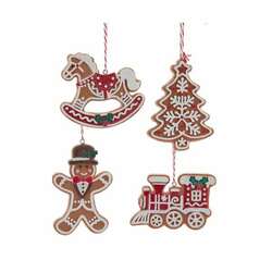 Item 103655 thumbnail Gingerbread Man/Tree/Train/Rocking Horse Ornament