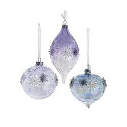 Item 103913 thumbnail Lavender Blue Iridescent Glass Ornament