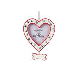 Item 103933 thumbnail Dog Heart Photo Frame With Paw Prints Ornament