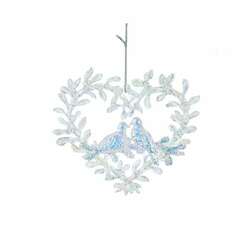 Item 103941 thumbnail Opal Heart With Dove Ornament