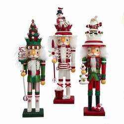 Item 104085 Tree/Snowman/Santa Hat Nutcracker