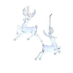Item 104100 Clear/White Deer Ornament