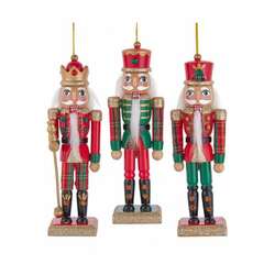 Item 104146 Plaid Traditional Nutcracker Ornament