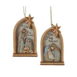 Thumbnail Window Arch Shape Nativity Ornament