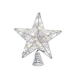 Item 104298 thumbnail Lighted Warm White LED 5-point Star Treetopper