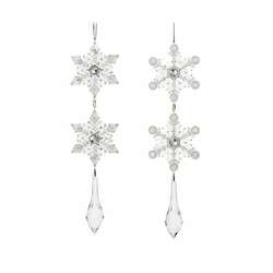 Item 104368 Clear Ice Snowflake With Dangle Drop