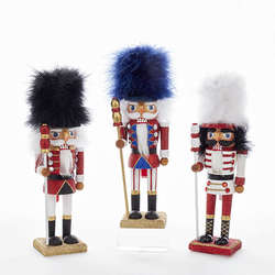 Item 104520 Soldier Nutcracker With Black/Blue/White Hat