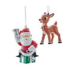 Item 104682 thumbnail Rudolph/Santa Blow Mold Ornament
