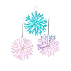 Item 104690 Coral Snowflake Ornament