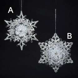 Item 104823 thumbnail Clear and Silver Snowflake Ornament