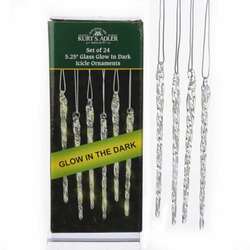 Item 104945 thumbnail Set of 24 Glow In The Dark Icicle Ornaments