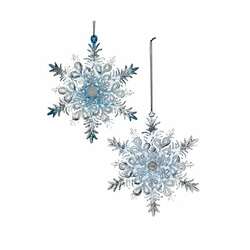 Item 105084 Blue/Clear Snowflake Ornament
