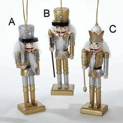 Item 105096 Silver/Gold Nutcracker Ornament