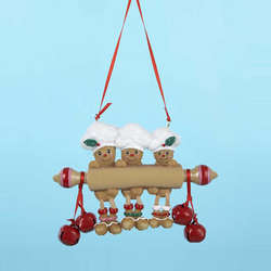Item 105321 Gingerbread Family of Three Ornament