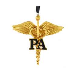 Item 105415 thumbnail Gold Caduceus Physician Assistant Ornament
