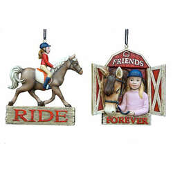 Item 105549 Girl Riding Horse Ornament