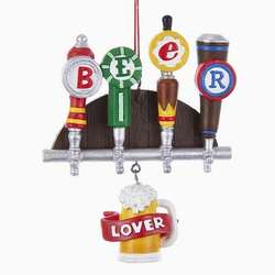 Item 105616 Beer Taps With Beer Lover Mug Ornament