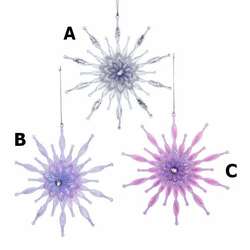 Item 106037 Frosted Kingdom Starburst Snowflake Ornament
