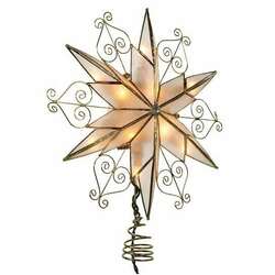 Item 106115 thumbnail Capiz Star With Scroll Design Tree Topper 