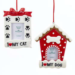 Item 106302 thumbnail I Heart My Cat/Dog Photo Frame Ornament