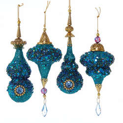 Item 106400 Peacock Color Icicle Ornament