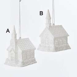 Item 106431 thumbnail White LED Church Ornament