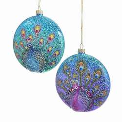 Item 106439 Peacock Disc Ornament