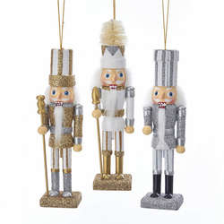 Item 106807 Gold/Silver Nutcracker Soldier Ornament