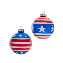 Item 106872 thumbnail Stars and Stripes Glass Ball Ornament