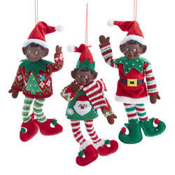 Item 107014  Fabric Traditional Black Elf Ornament