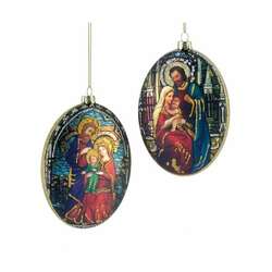 Item 107197 Holy Family Oval Disc Ornament