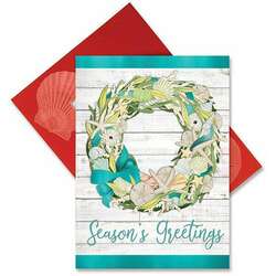 Item 108121 thumbnail Costal Wreath Christmas Cards