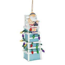 Item 108153 Santa In Lifeguard Chair Ornament