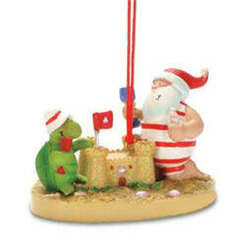 Thumbnail Myrtle Beach Santa/Turtle Sand Castle Ornament