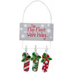 Item 108376 thumbnail The Flip Flops Were Hung Sign Ornament - Myrtle Beach