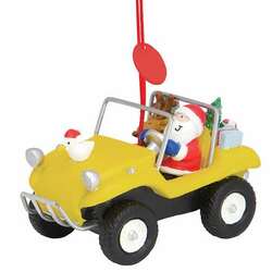 Item 108498 thumbnail Santa In Dune Buggy With Friend Ornament