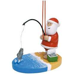 Item 108545 thumbnail Santa Surf Fishing Ornament - Outer Banks