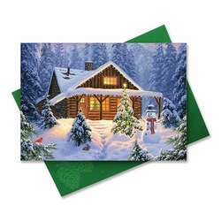 Item 108774 thumbnail Snowman And Cabin Christmas Cards