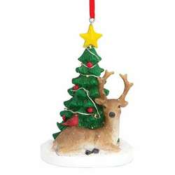 Item 108805 Deer And Tree Ornament