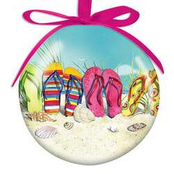 Item 108919 thumbnail Flip Flop Beach Ball Ornament